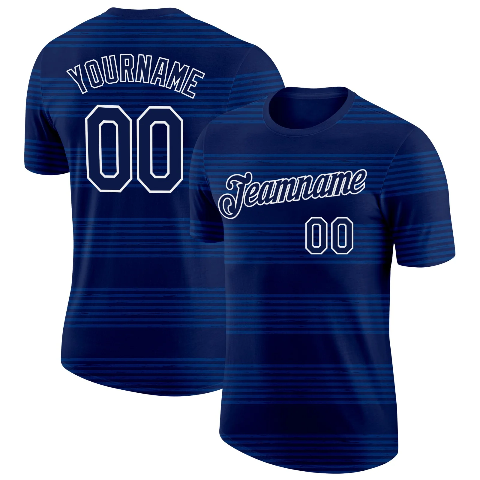 Custom Navy White-US Navy Blue Scotland Soccer Jersey Performance T-Shirt