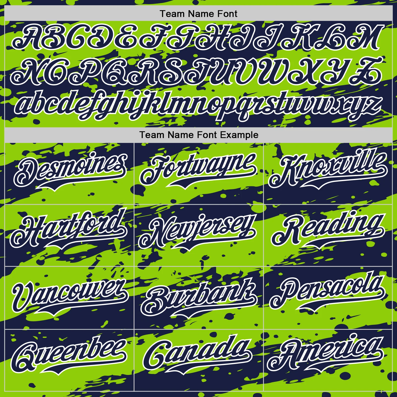 Custom Neon Green Navy-White Paint Splash Stripe Authentic Baseball Jersey - Image 4
