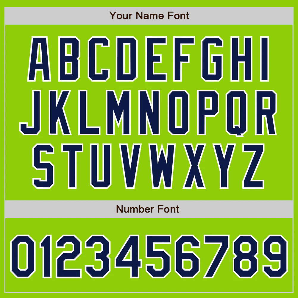 Custom Neon Green Navy-White Authentic Baseball Jersey - Image 8