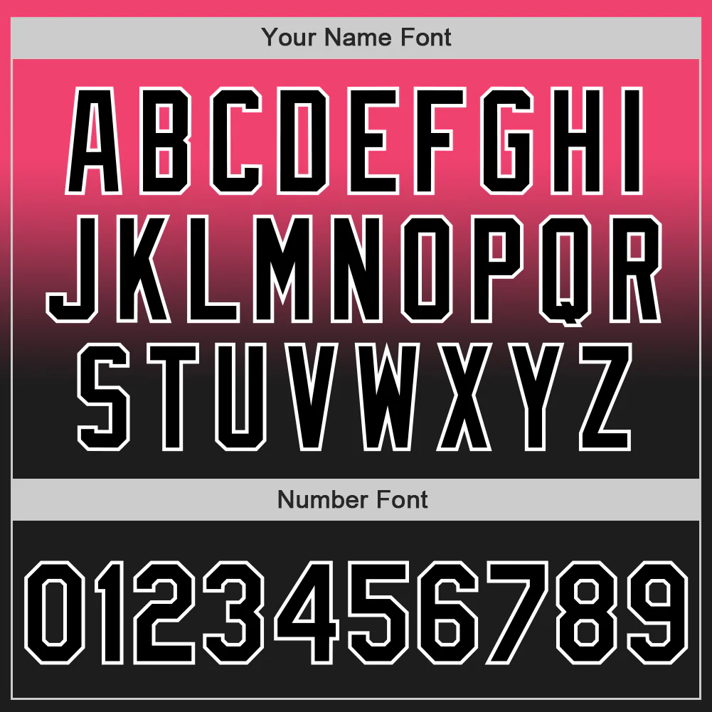 Custom Neon Pink Black-White Authentic Fade Fashion Baseball Jersey - Image 5