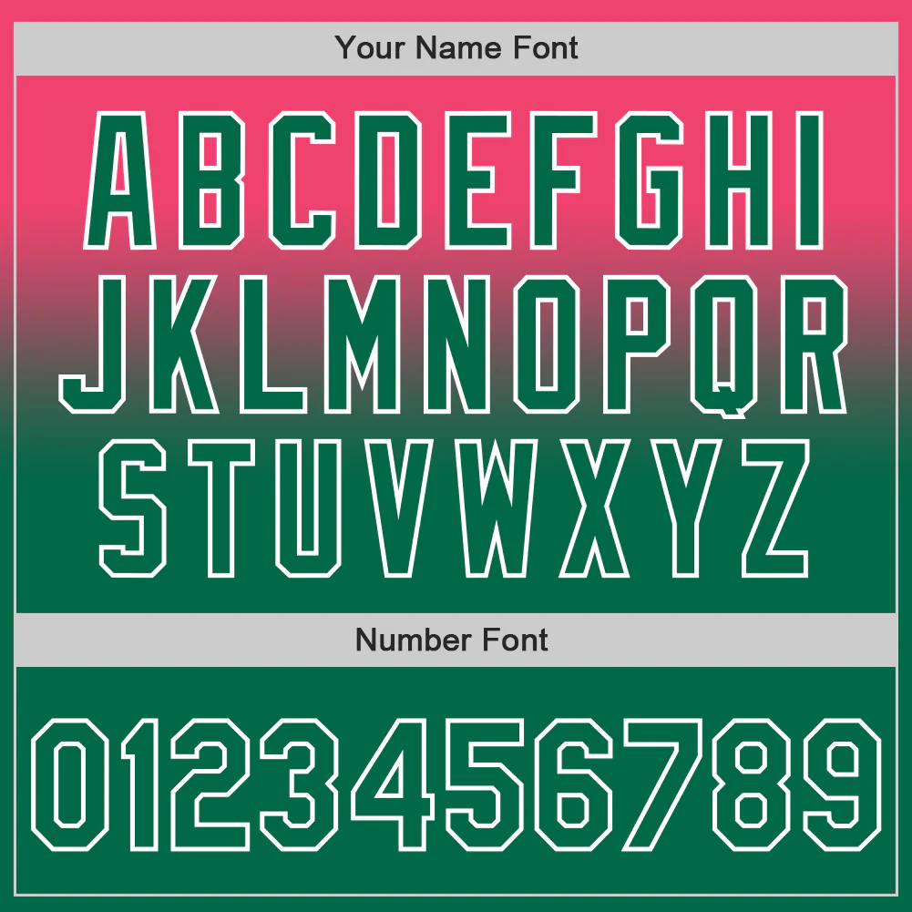 Custom Neon Pink Kelly Green-White Authentic Fade Fashion Baseball Jersey - Image 5