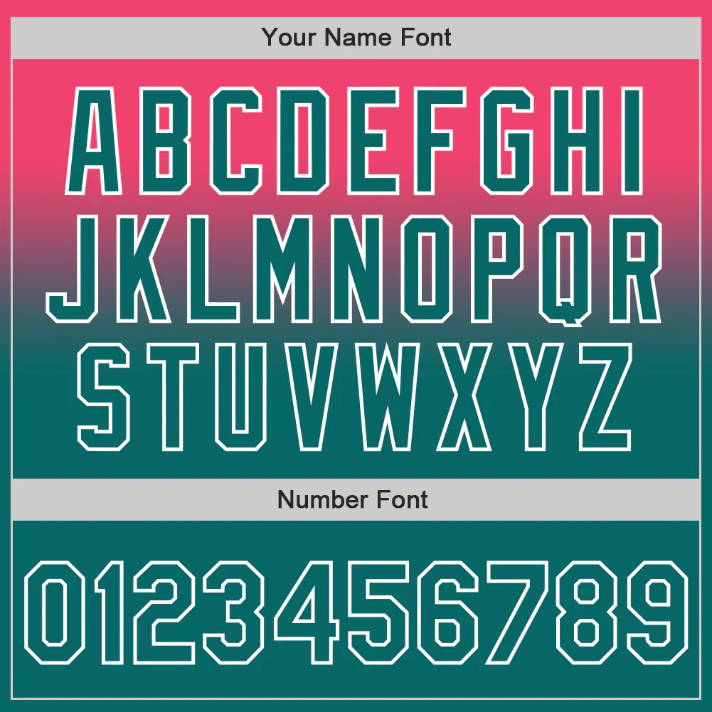Custom Neon Pink Teal-White Authentic Fade Fashion Baseball Jersey - Image 5