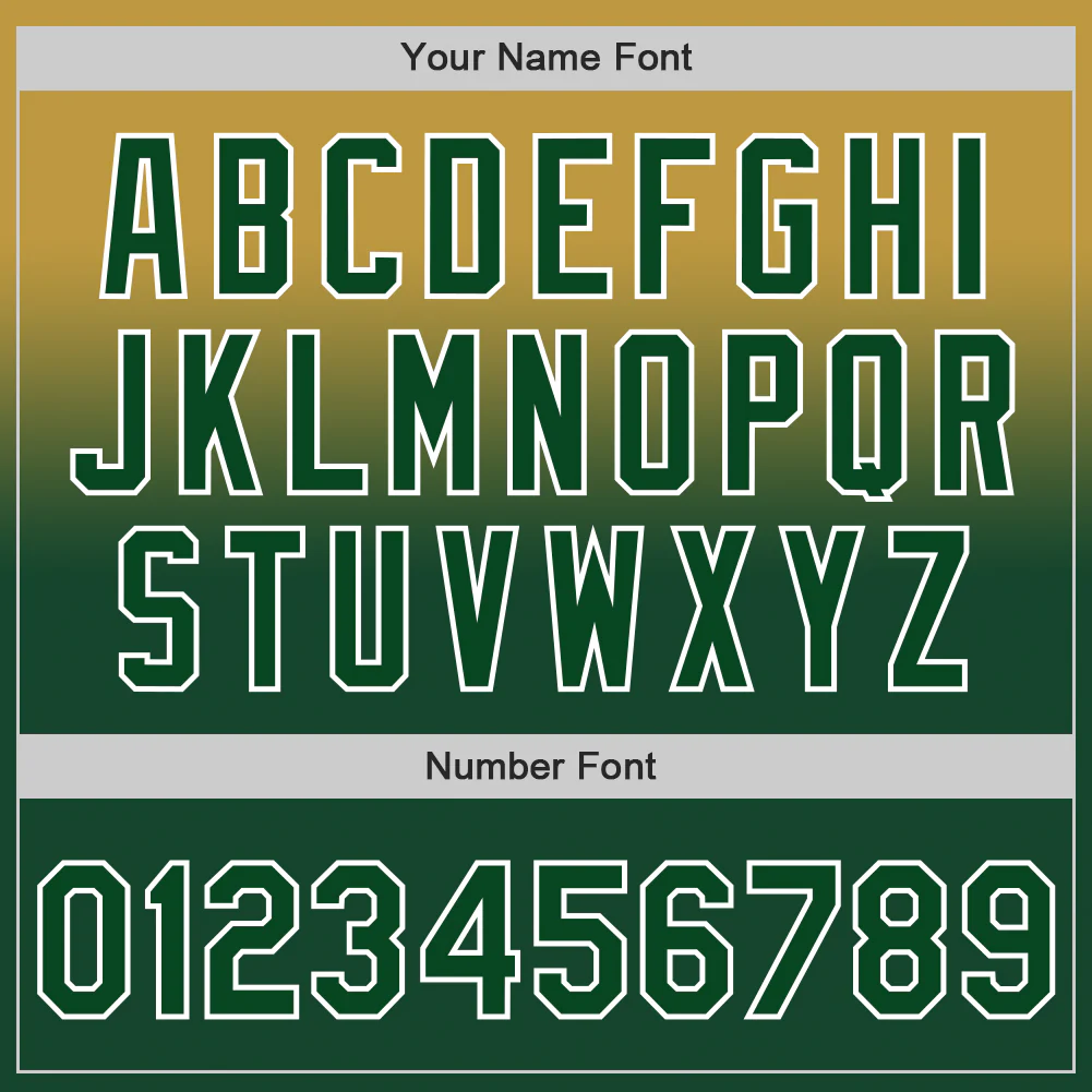Custom Old Gold Green-White Authentic Fade Fashion Baseball Jersey - Image 5