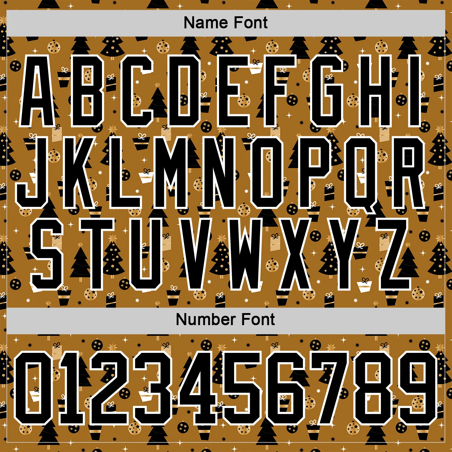 Custom Old Gold Black-White 3D Christmas Hockey Lace Neck Jersey - Image 5