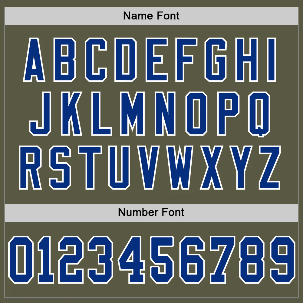 Custom Olive Royal-White Mesh Authentic Salute To Service Football Jersey - Image 4