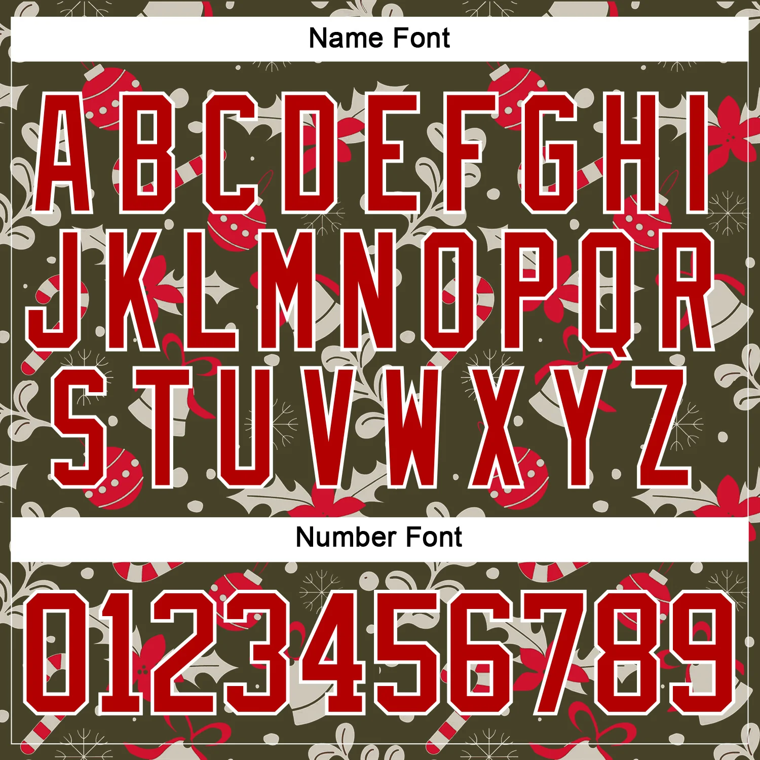 Custom Olive Red-White 3D Christmas Hockey Lace Neck Jersey - Image 5