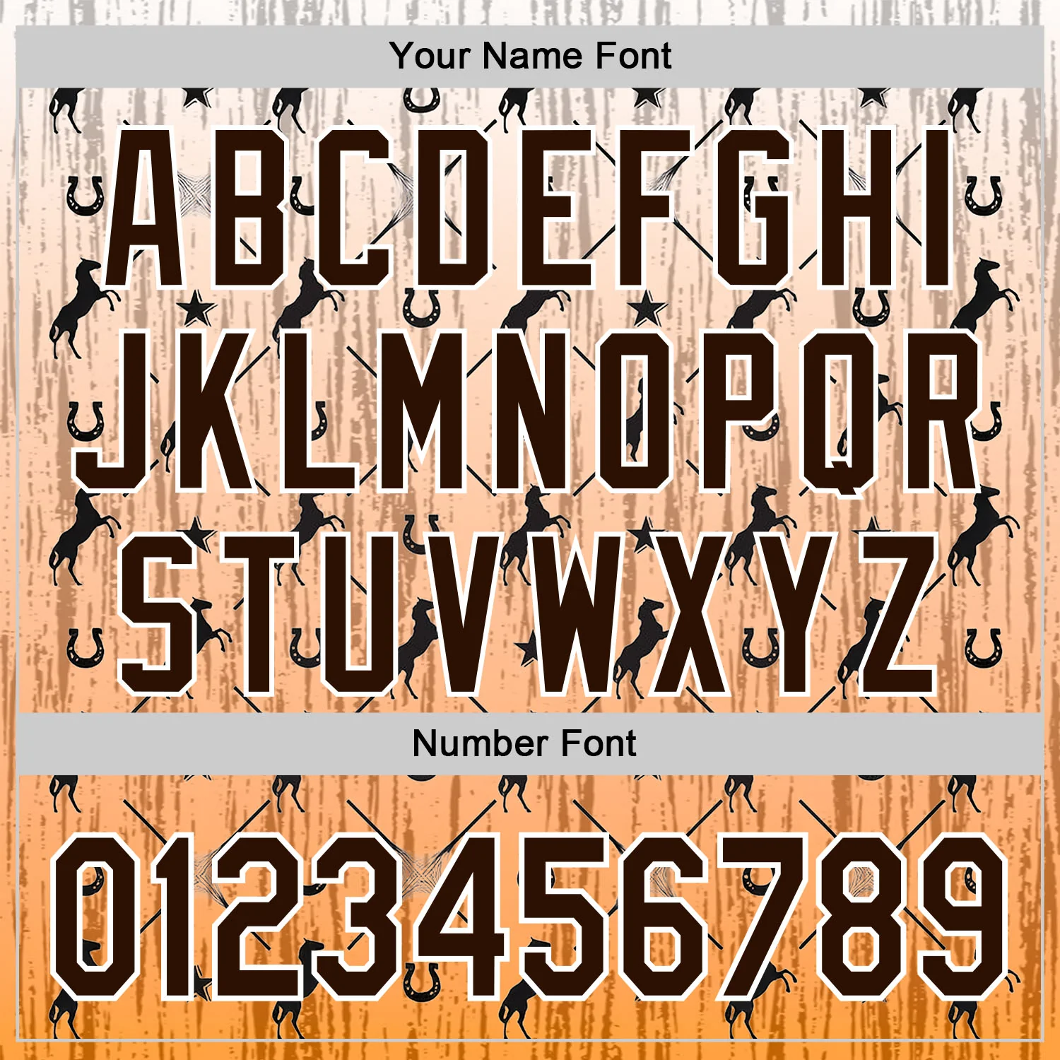 Custom Orange Brown-White Texas Horseshoe Cowboy City Edition Authentic Baseball Jersey - Image 5