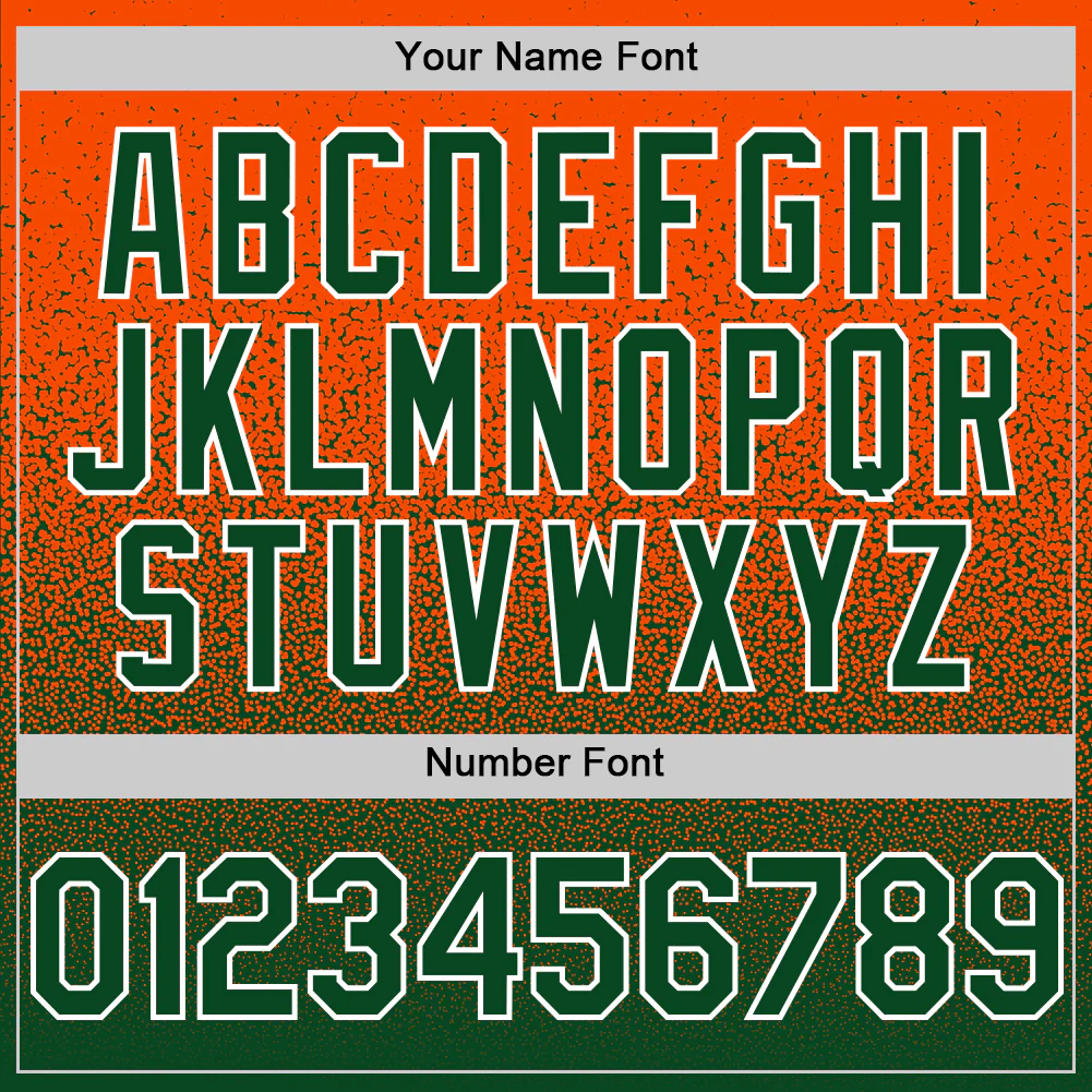 Custom Orange Green-White Fade Fashion Speckle Authentic Baseball Jersey - Image 5
