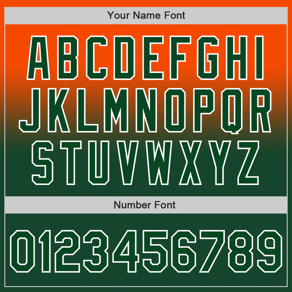 Custom Orange Green-White Authentic Fade Fashion Baseball Jersey - Image 5
