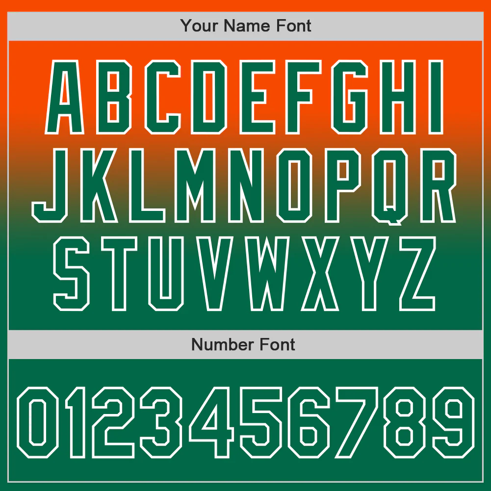 Custom Orange Kelly Green-White Authentic Fade Fashion Baseball Jersey - Image 5