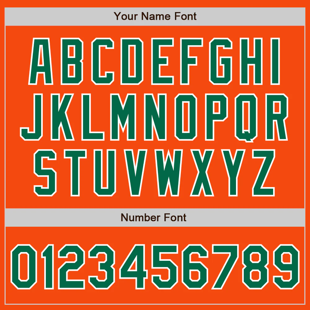 Custom Orange Kelly Green-White Authentic Baseball Jersey - Image 8