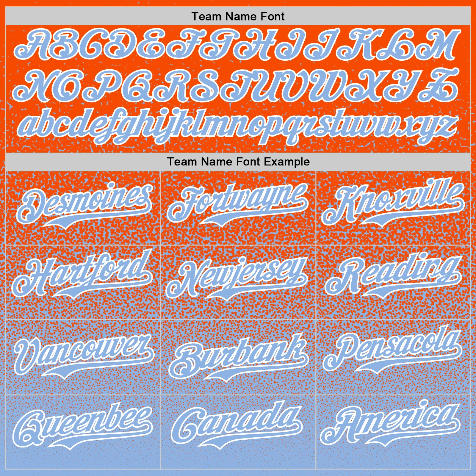 Custom Orange Light Blue-White Fade Fashion Speckle Authentic Baseball Jersey - Image 4