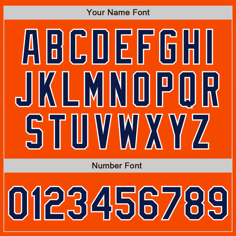 Custom Orange Navy-White Authentic Two Tone Baseball Jersey - Image 5
