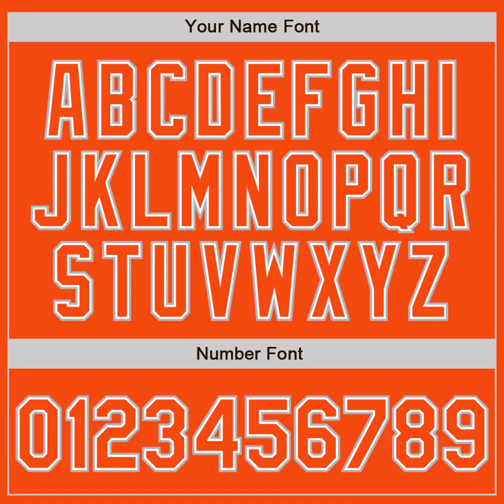 Custom Orange White-Gray Authentic Baseball Jersey - Image 4