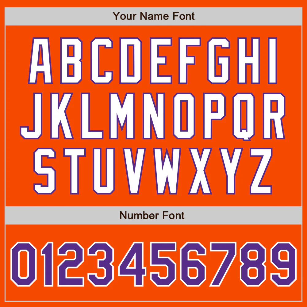 Custom Orange Purple-White Authentic Two Tone Baseball Jersey - Image 5
