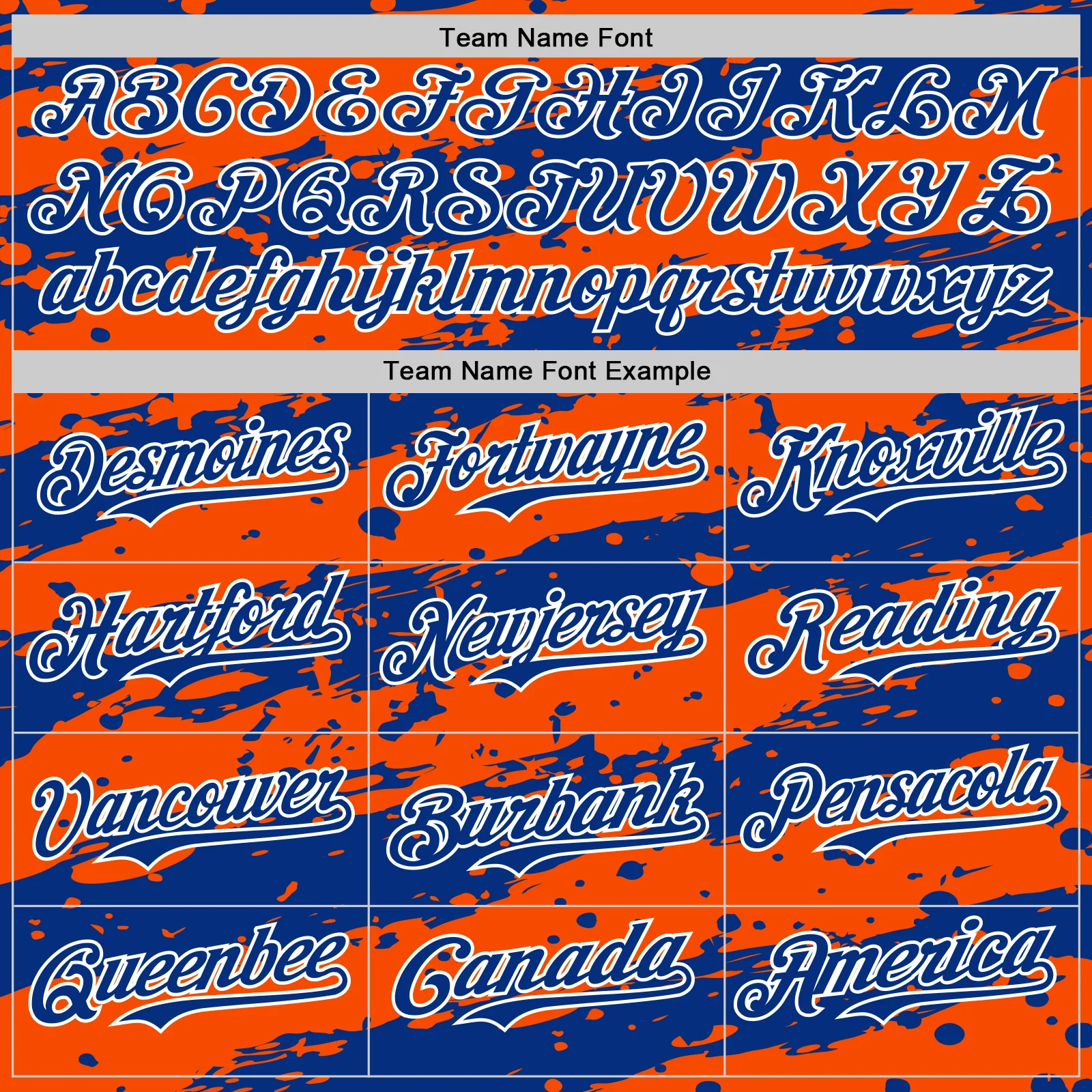 Custom Orange Royal-White Paint Splash Stripe Authentic Baseball Jersey - Image 4