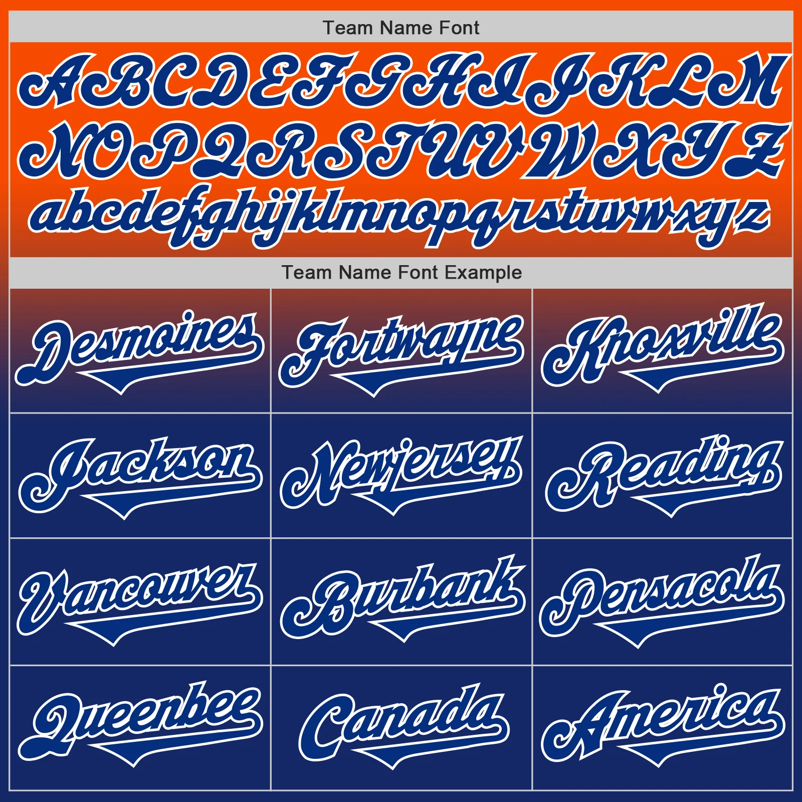 Custom Orange Royal-White Authentic Fade Fashion Baseball Jersey - Image 4