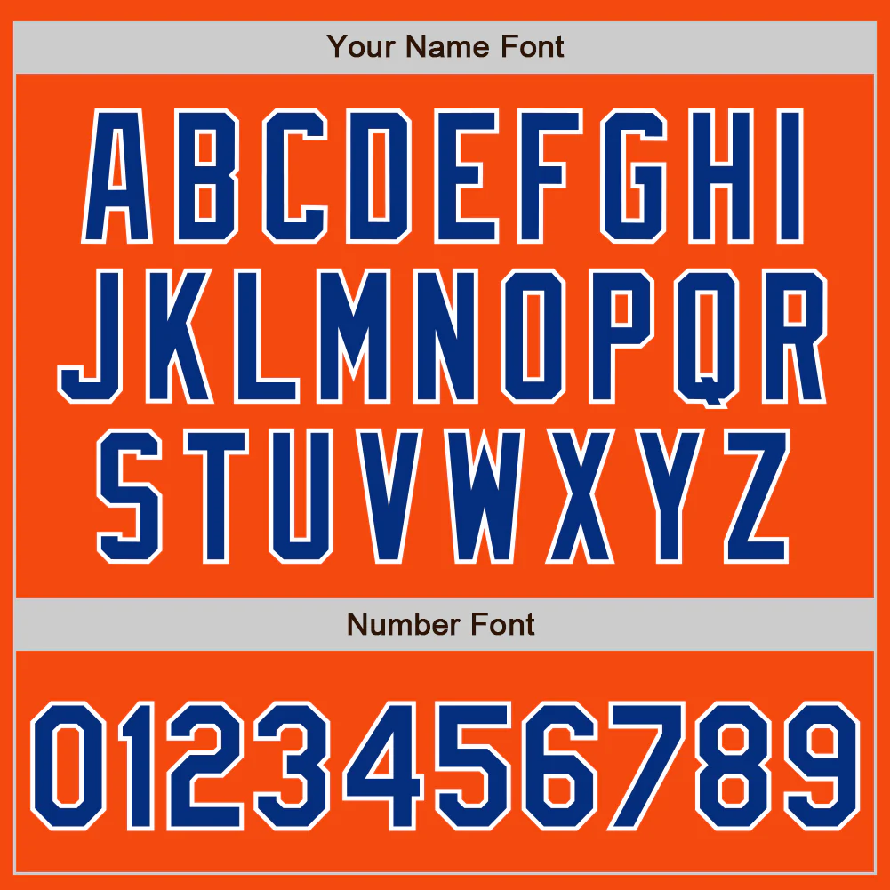 Custom Orange Royal-White Authentic Baseball Jersey - Image 8