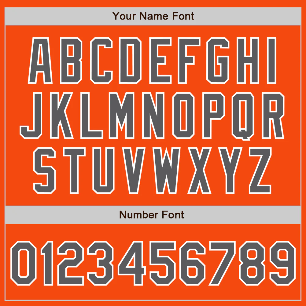 Custom Orange Steel Gray-White Authentic Baseball Jersey - Image 8