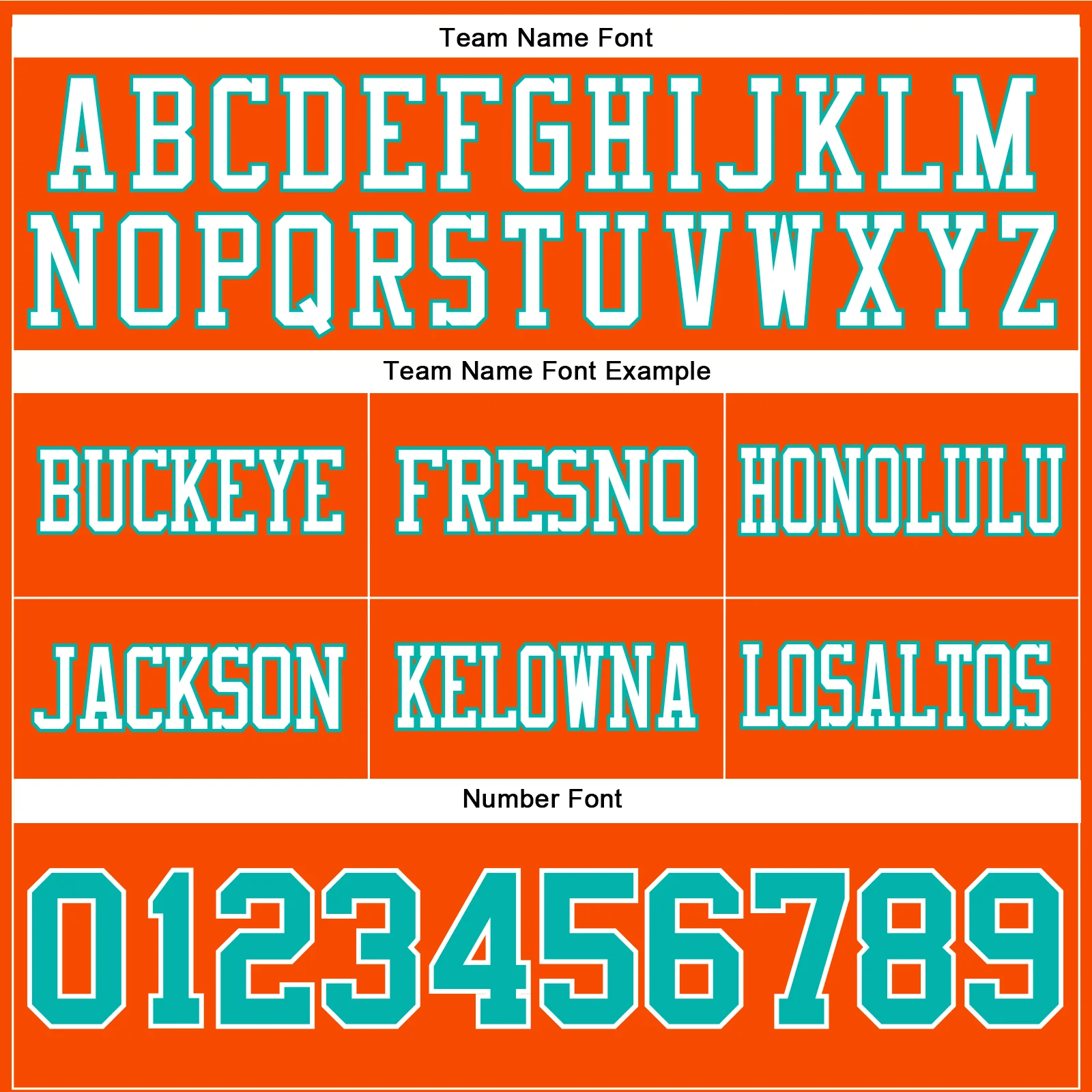 Custom Orange Aqua-White Authentic Football Jersey - Image 4