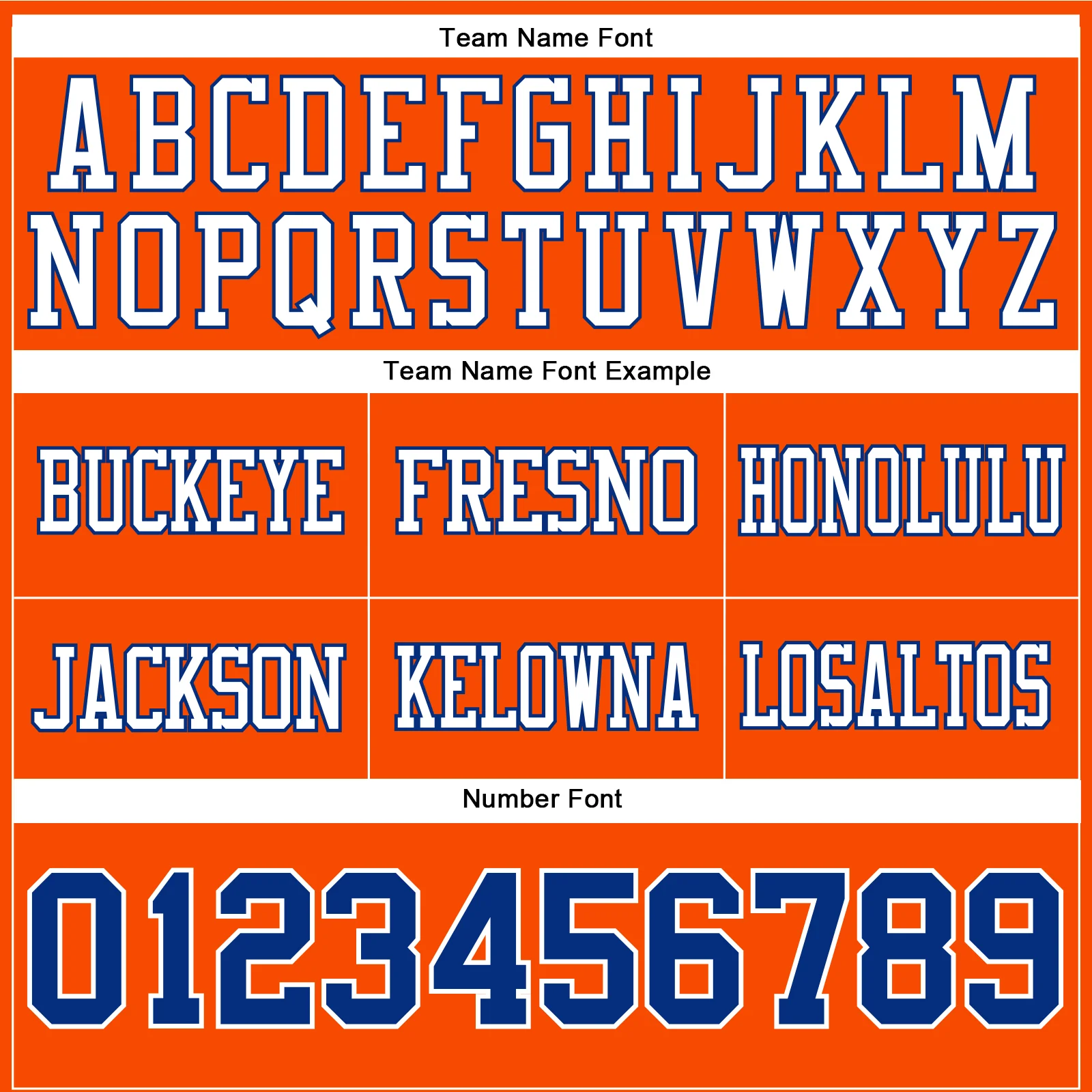 Custom Orange Royal-White Authentic Football Jersey - Image 4