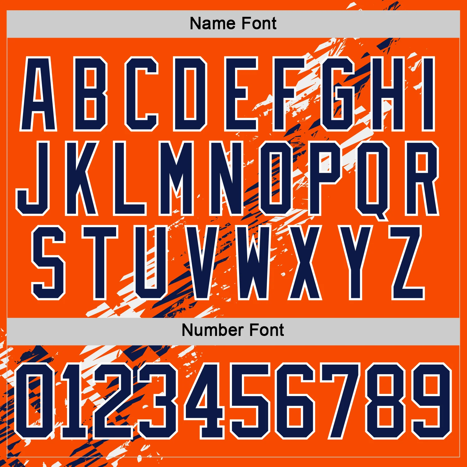 Custom Orange Navy-White Abstract Edmonton Inspired Splash Hockey Lace Neck Jersey - Image 7
