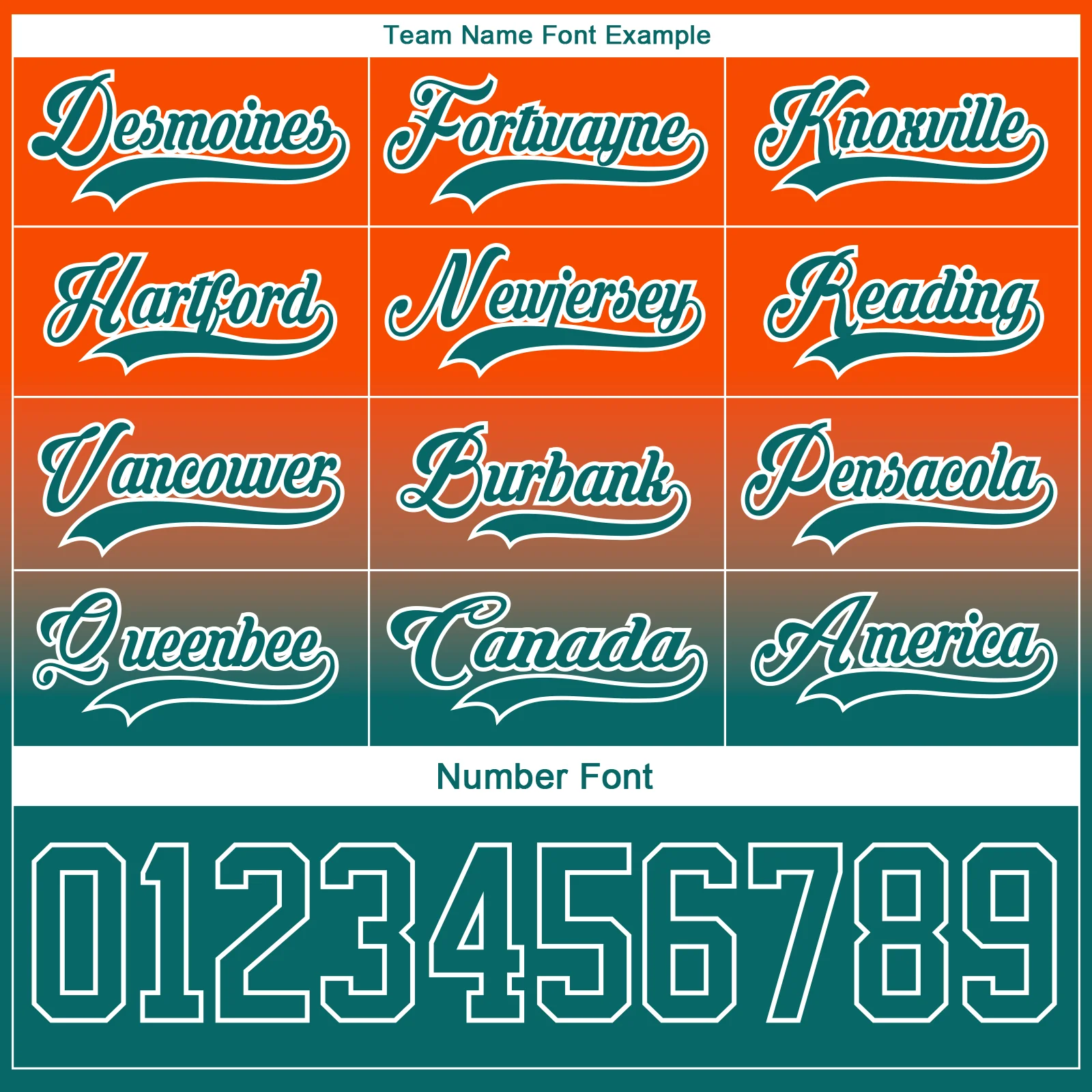 Custom Orange Teal-White Fade Fashion Hockey Lace Neck Jersey - Image 6
