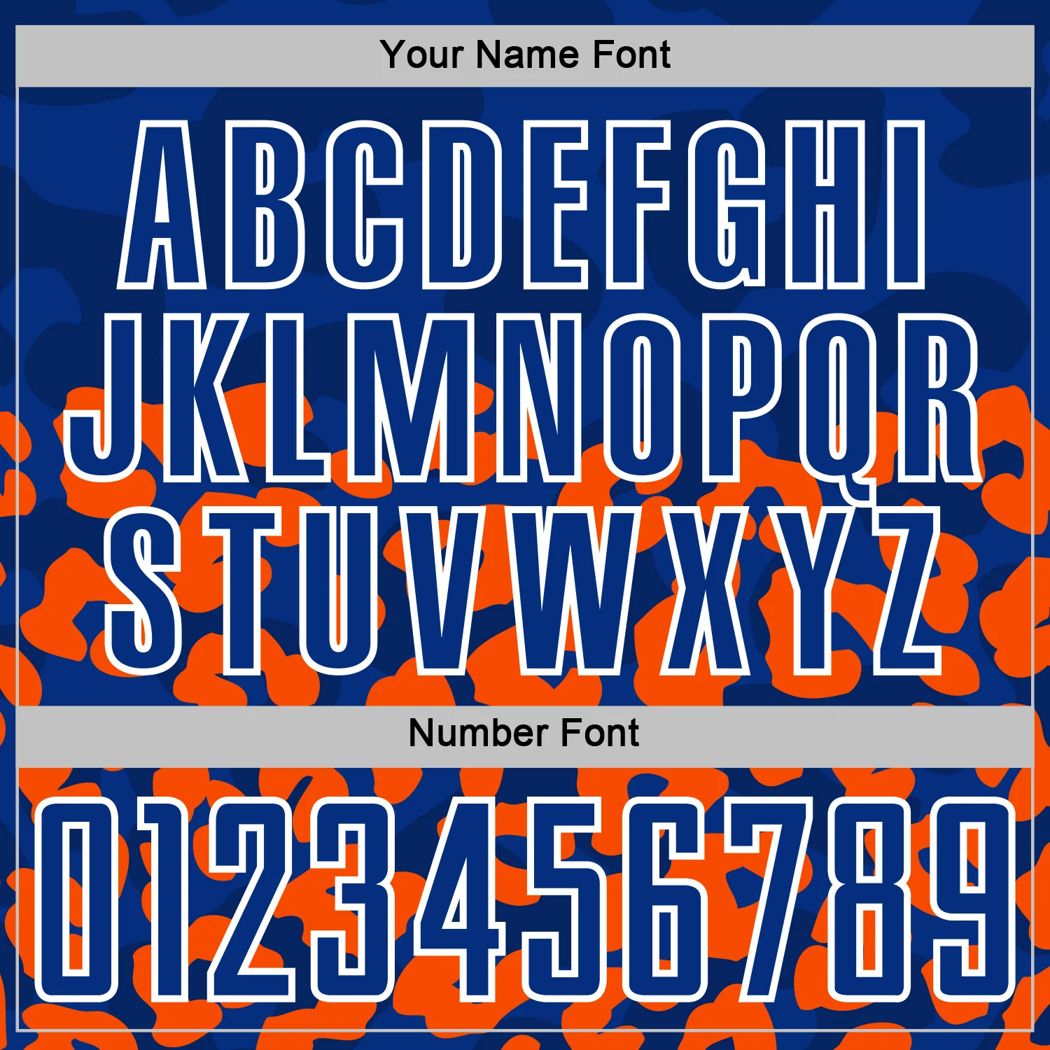 Custom Orange Royal-White Animal Leopard Print Sports Sublimation Soccer Uniform Jersey - Image 6