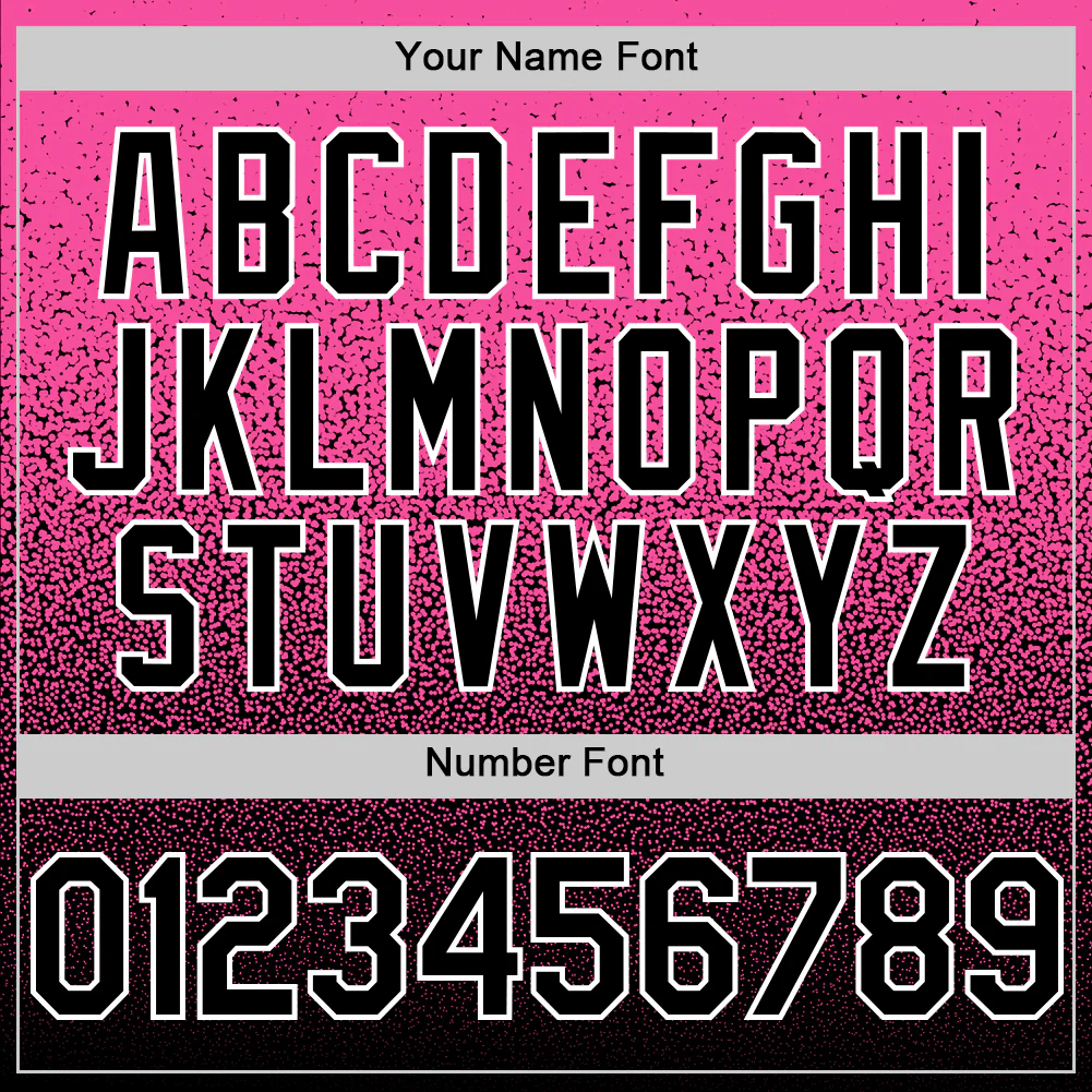 Custom Pink Black-White Fade Fashion Speckle Authentic Baseball Jersey - Image 5