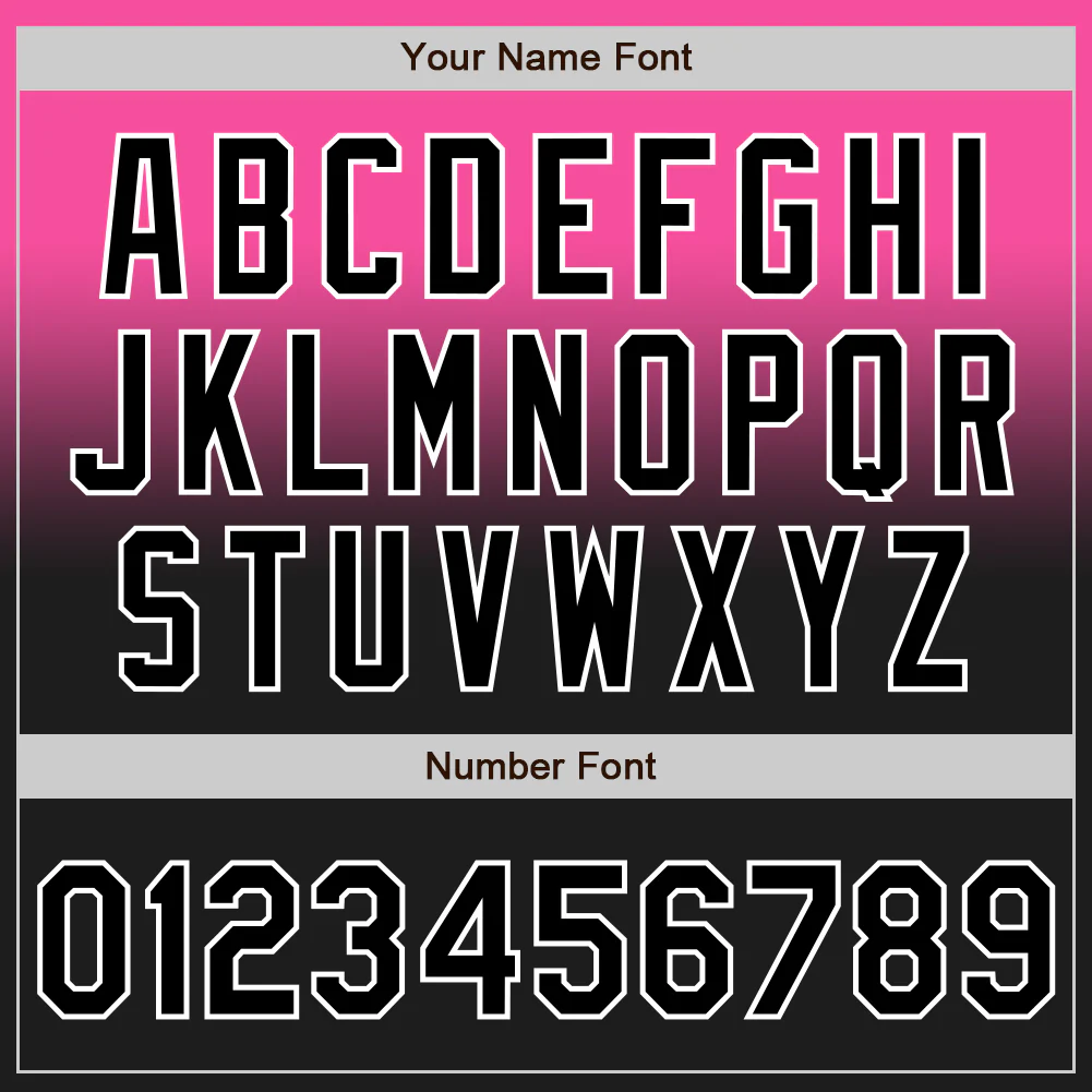Custom Pink Black-White Authentic Fade Fashion Baseball Jersey - Image 5