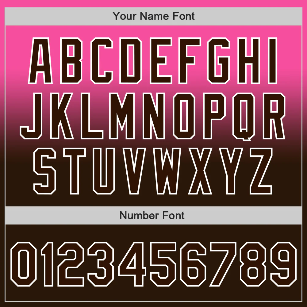 Custom Pink Brown-White Authentic Fade Fashion Baseball Jersey - Image 5