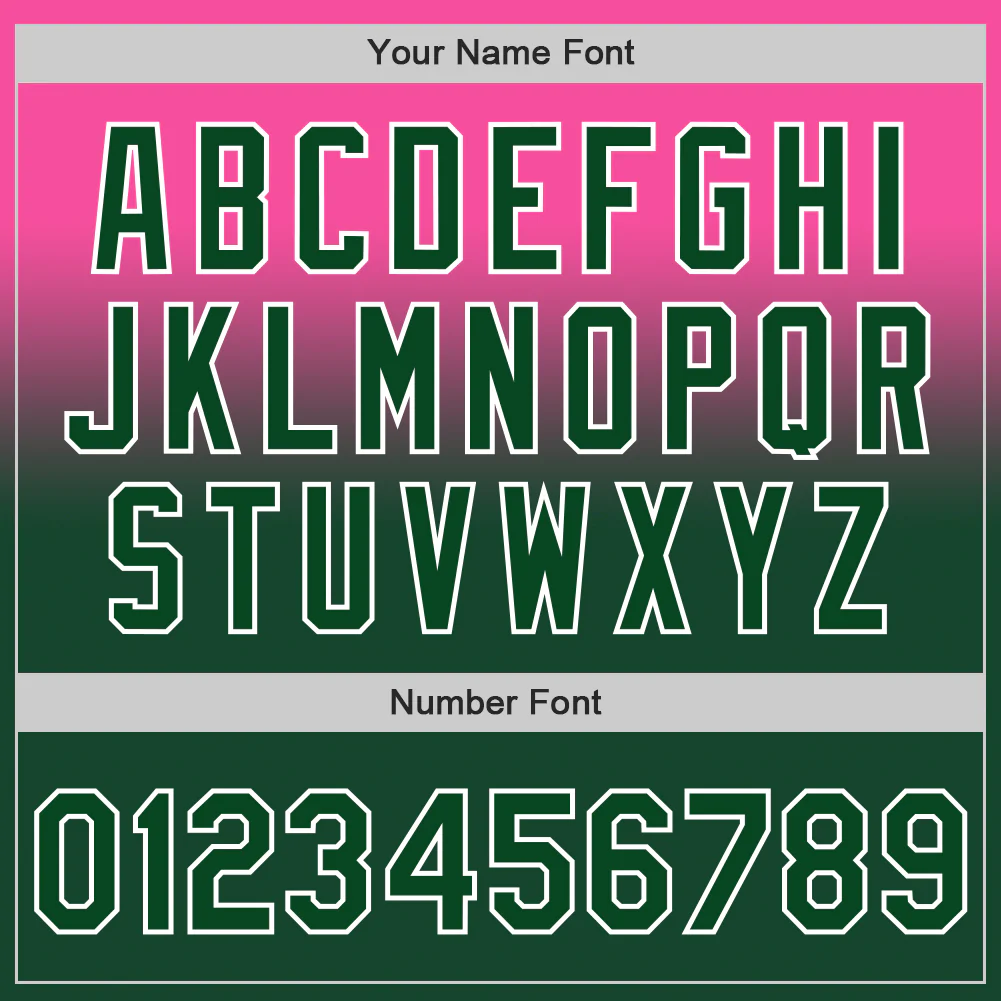 Custom Pink Green-White Authentic Fade Fashion Baseball Jersey - Image 5