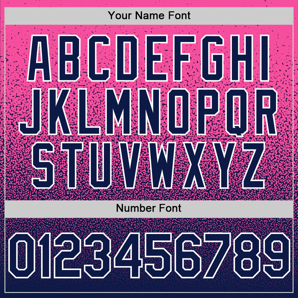 Custom Pink Navy-White Fade Fashion Speckle Authentic Baseball Jersey - Image 5