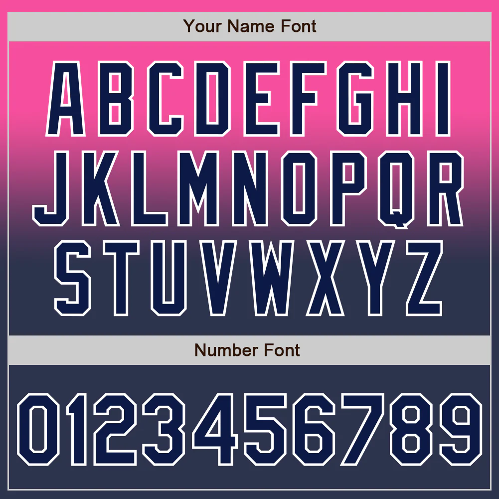 Custom Pink Navy-White Authentic Fade Fashion Baseball Jersey - Image 5