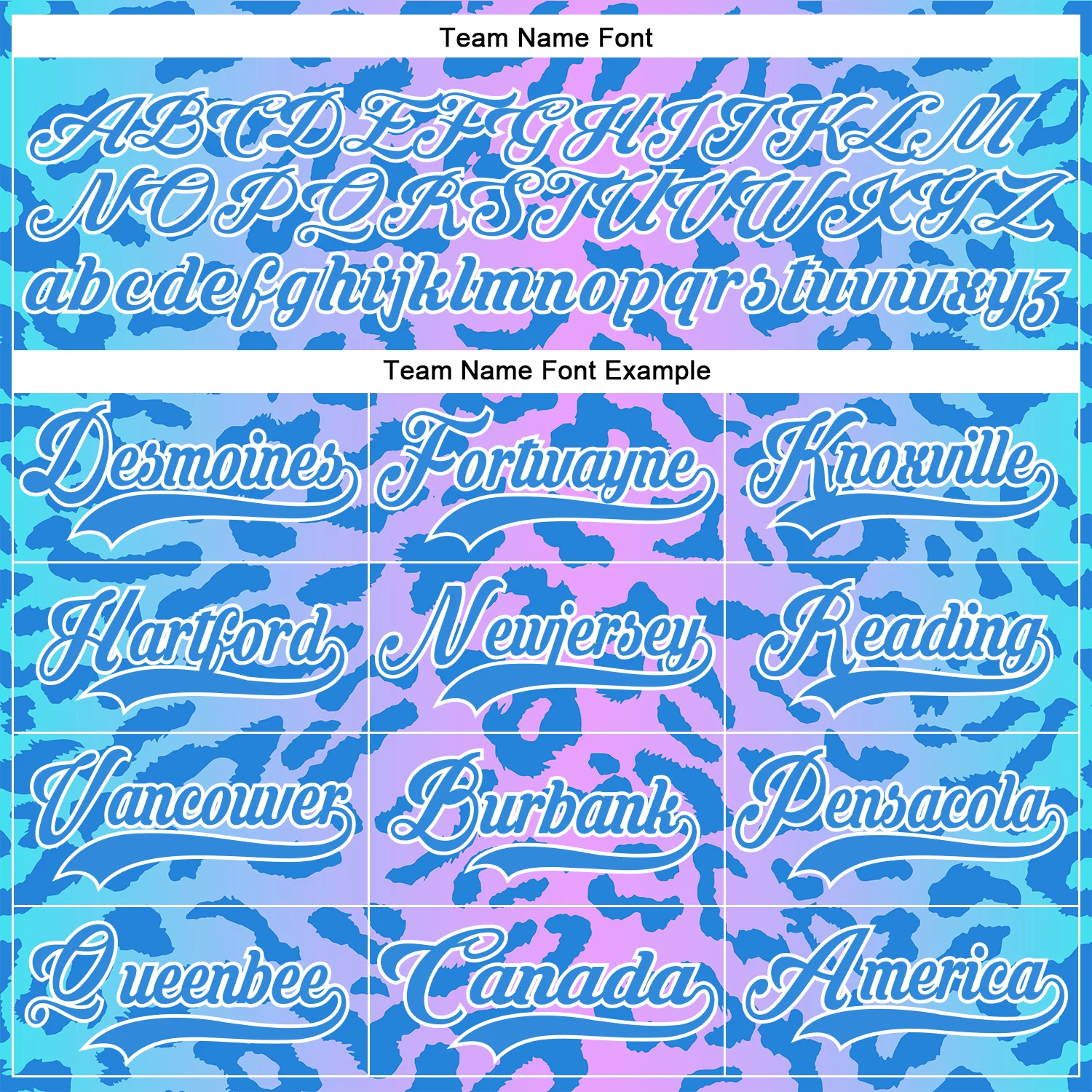 Custom Pink Powder Blue-White Leopard Print Neon Hockey Lace Neck Jersey - Image 6