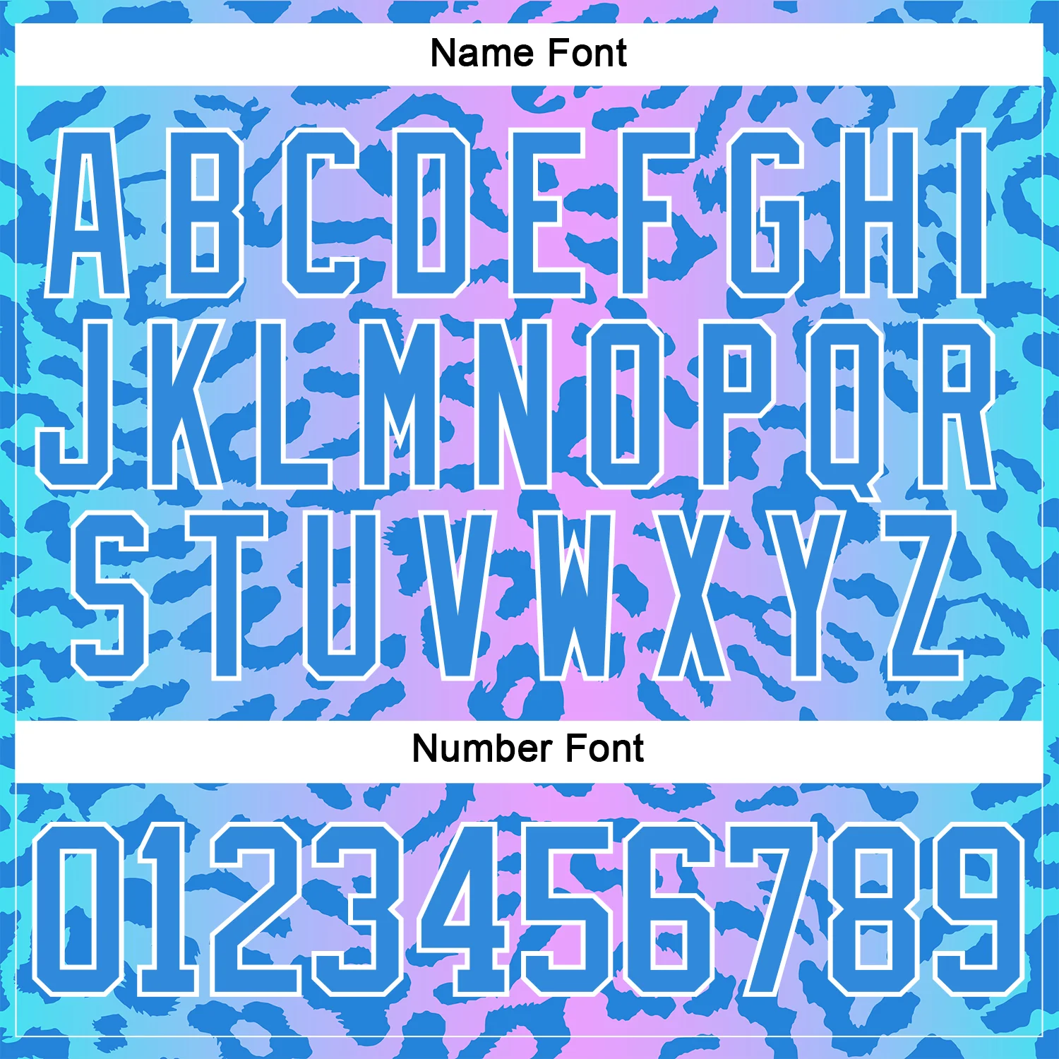 Custom Pink Powder Blue-White Leopard Print Neon Hockey Lace Neck Jersey - Image 7