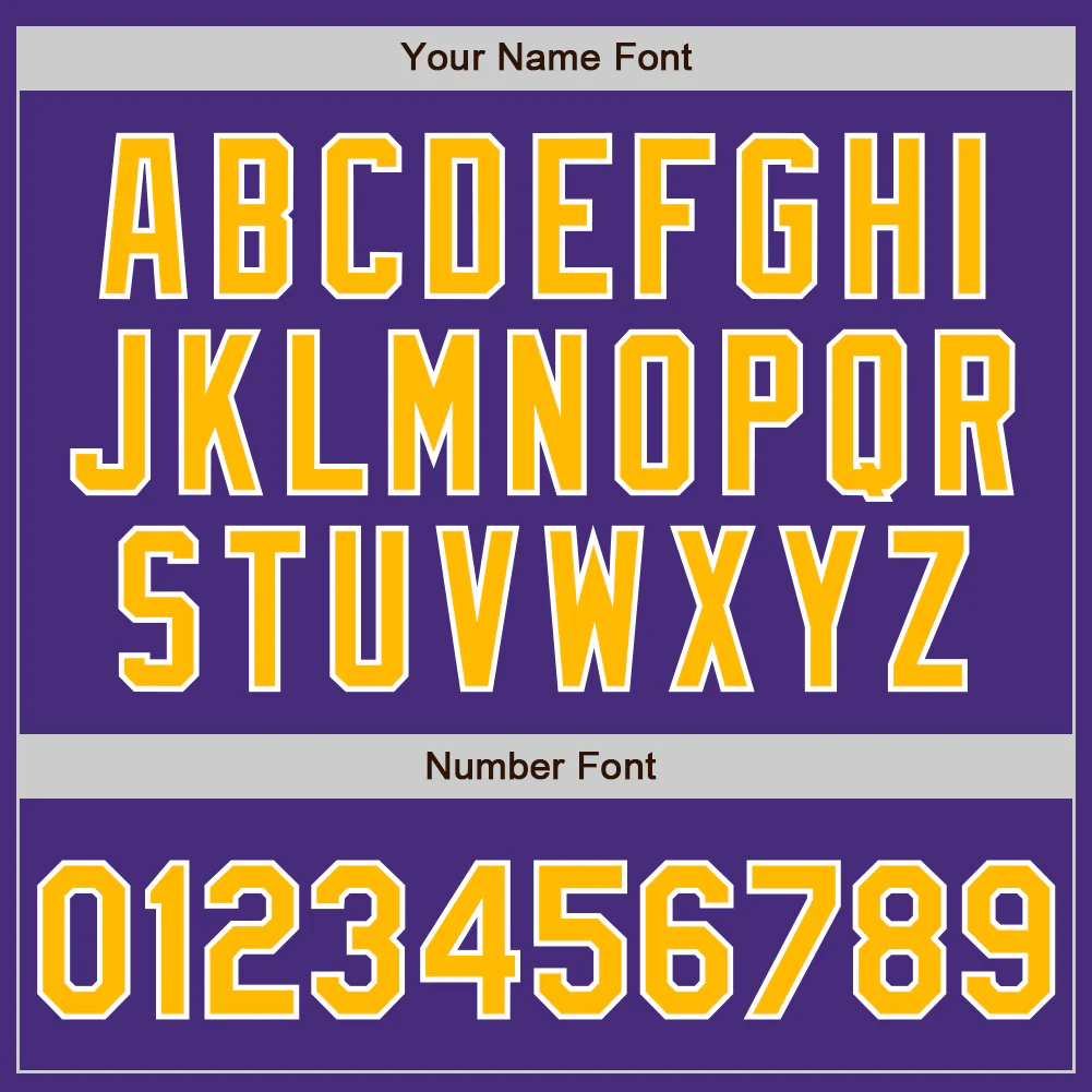 Custom Purple Gold-White Authentic Two Tone Baseball Jersey - Image 5