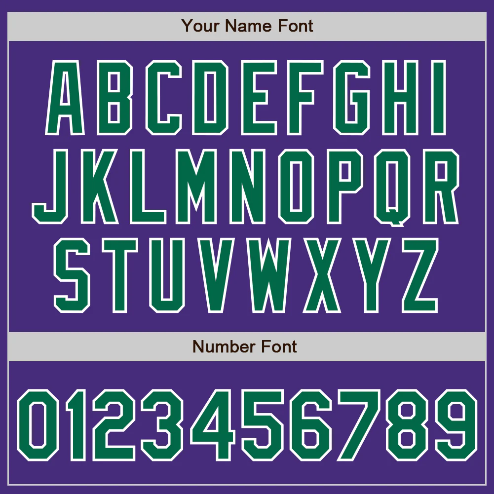 Custom Purple Kelly Green-White Authentic Baseball Jersey - Image 4