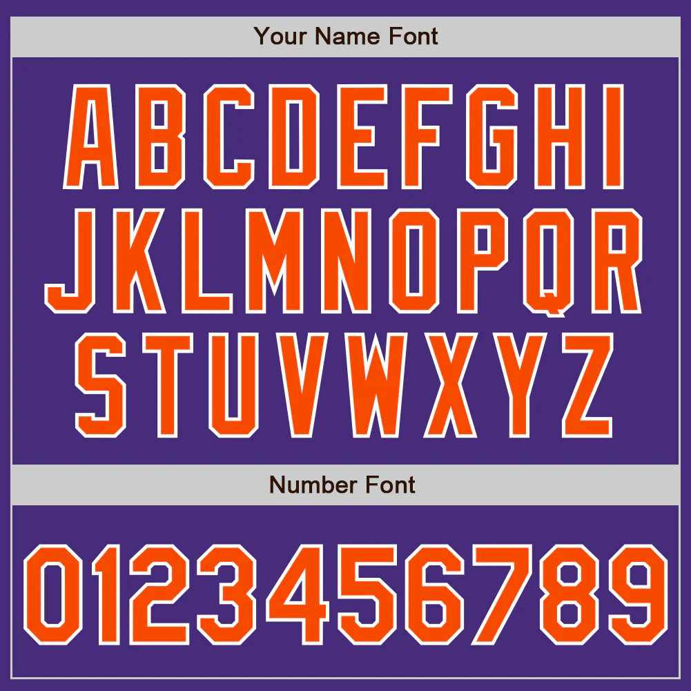 Custom Purple Orange-White Authentic Baseball Jersey - Image 8