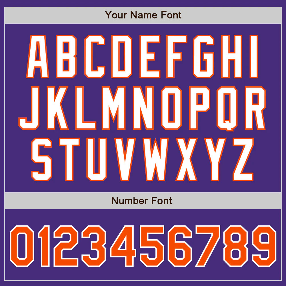 Custom Purple Orange-White Authentic Two Tone Baseball Jersey - Image 5