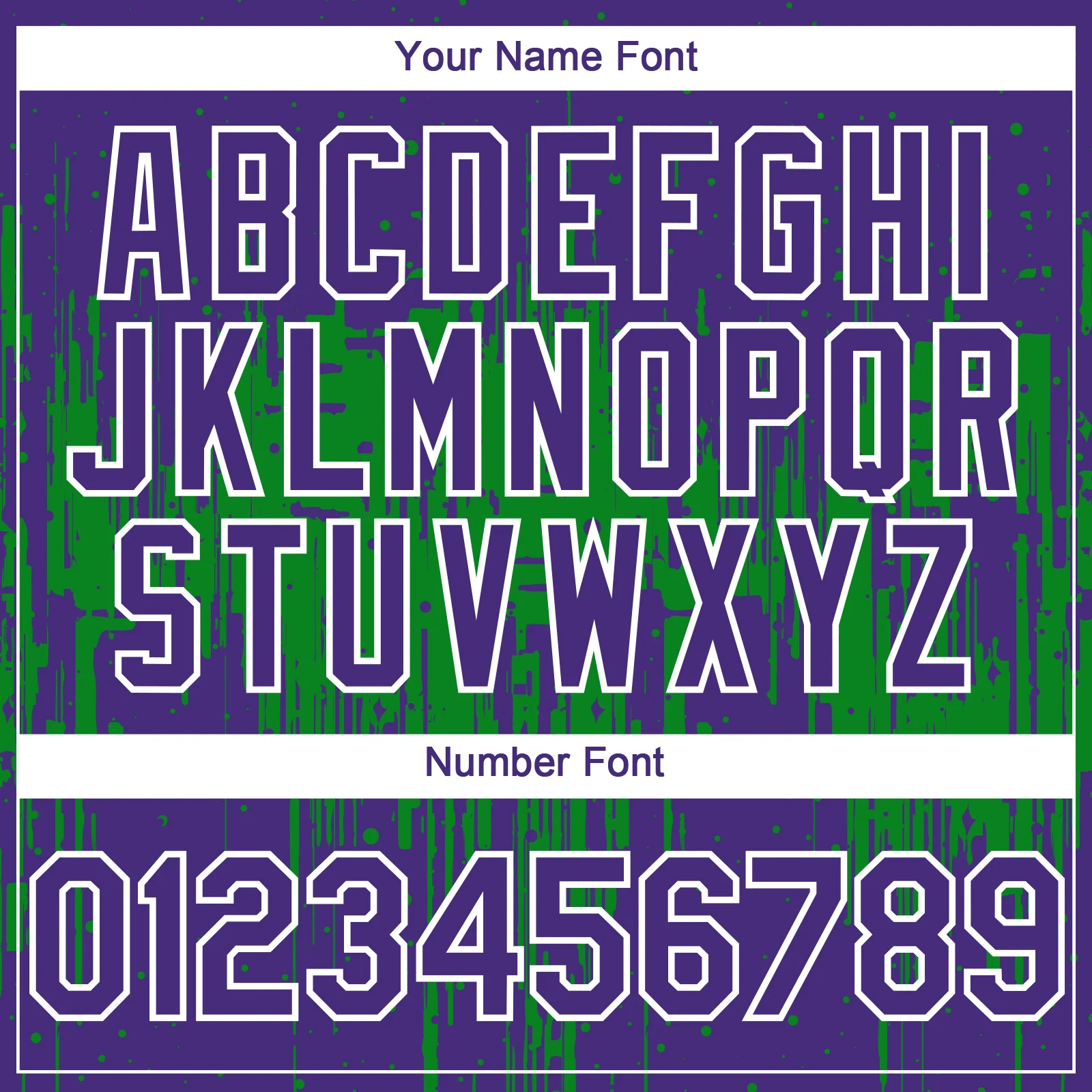 Custom Purple White-Grass Green Dripping Splatter Paint Authentic Baseball Jersey - Image 5