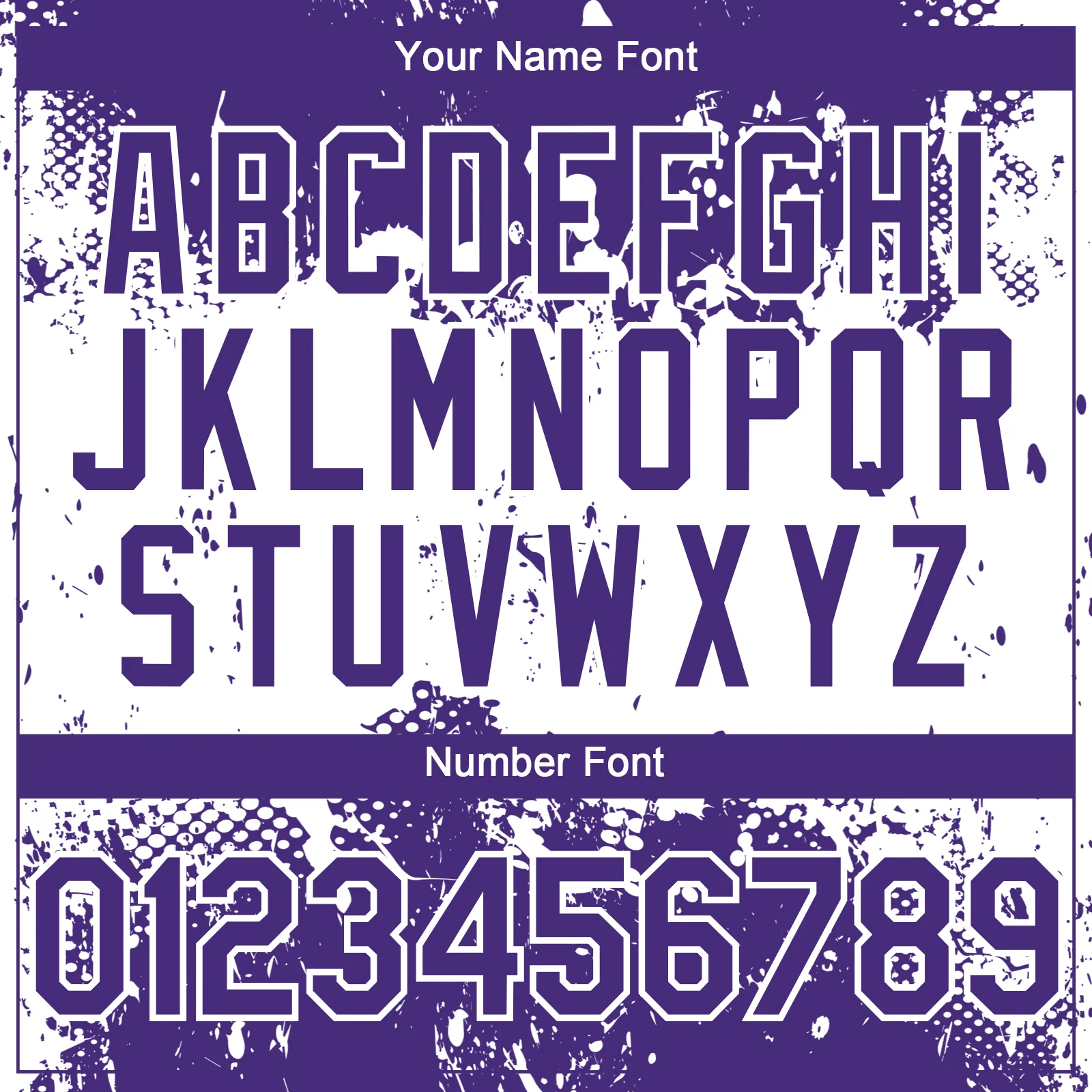 Custom Purple White Abstract Splatter Grunge Paint Authentic Baseball Jersey - Image 5