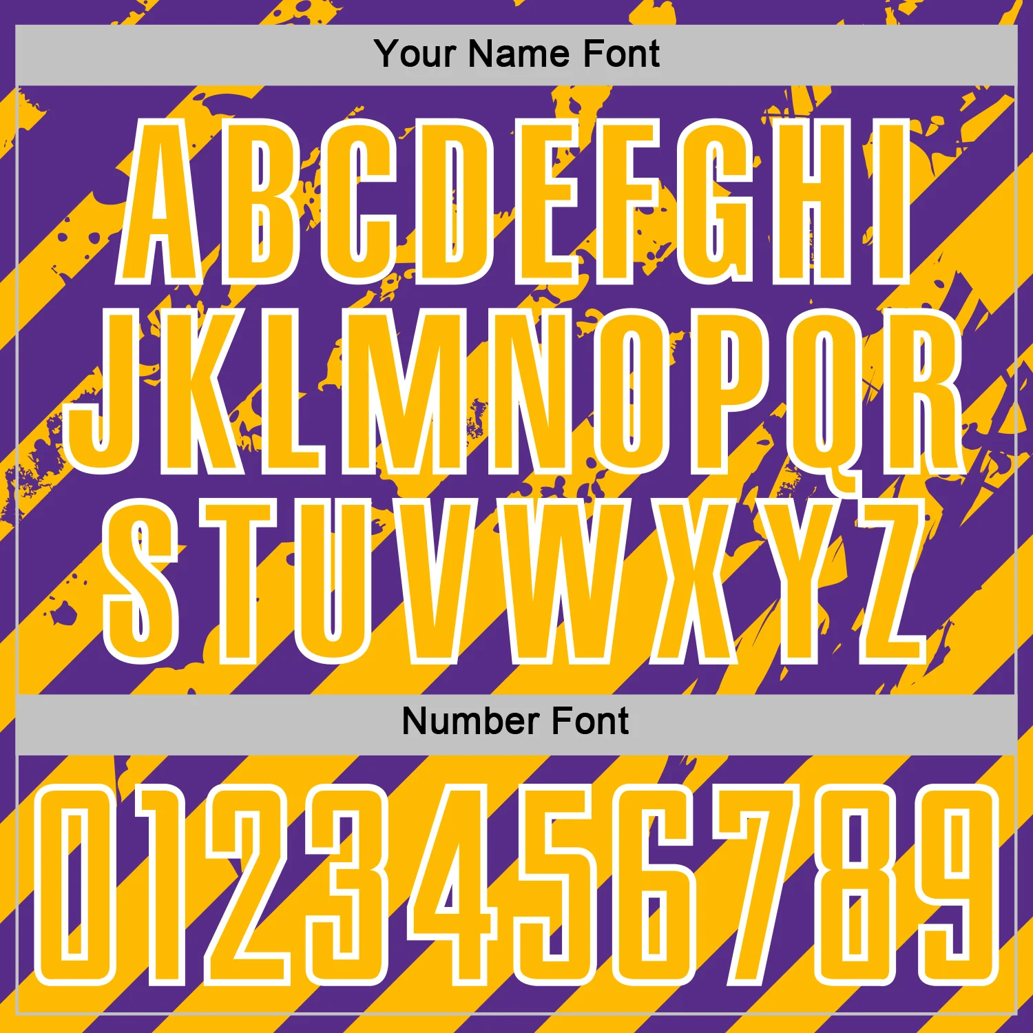 Custom Purple Gold-White Distressed Diagonal Stripe Pattern Sports Sublimation Soccer Uniform Jersey - Image 6