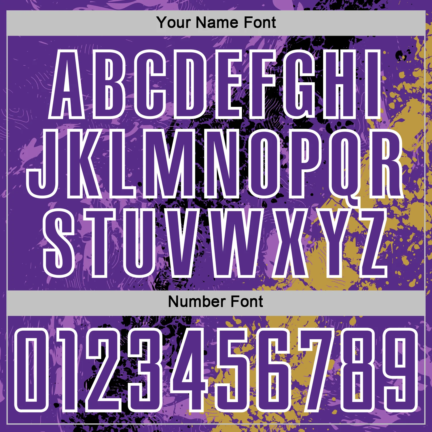Custom Purple White Old Gold-Black Dripping Splatter Cracked Texture Sublimation Soccer Uniform Jersey - Image 6