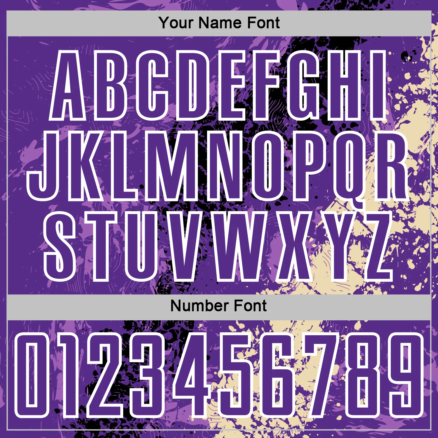 Custom Purple White Black-Cream Dripping Splatter Cracked Texture Sublimation Soccer Uniform Jersey - Image 6