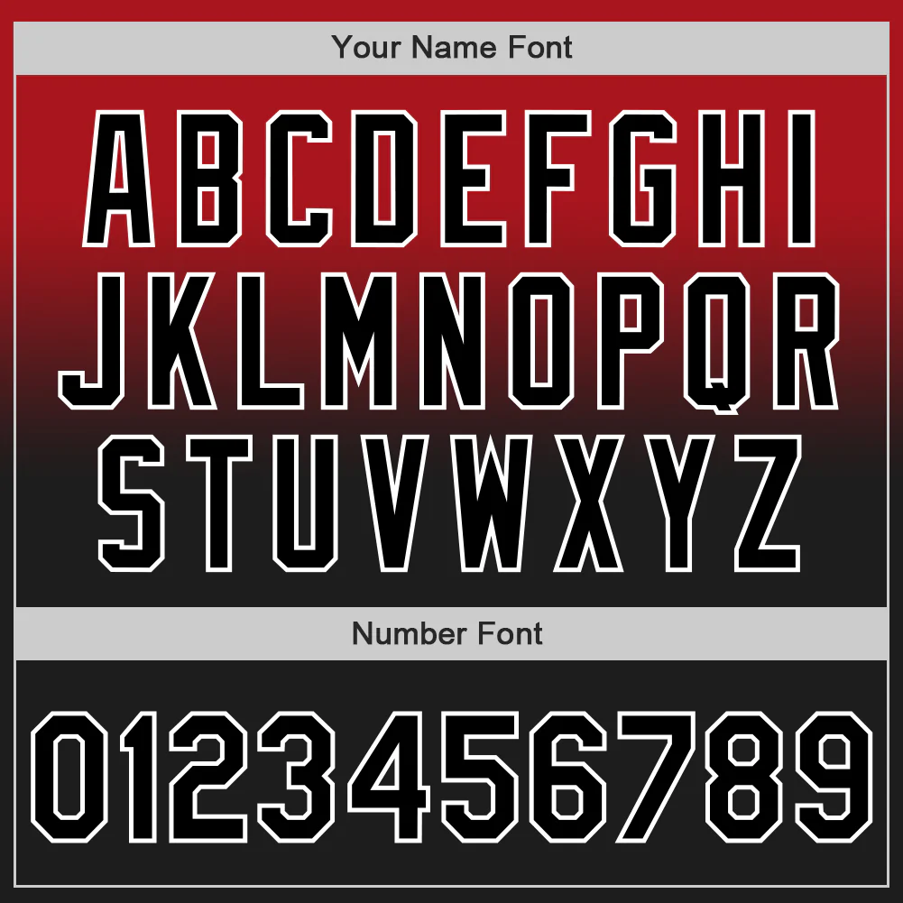 Custom Red Black-White Authentic Fade Fashion Baseball Jersey - Image 5