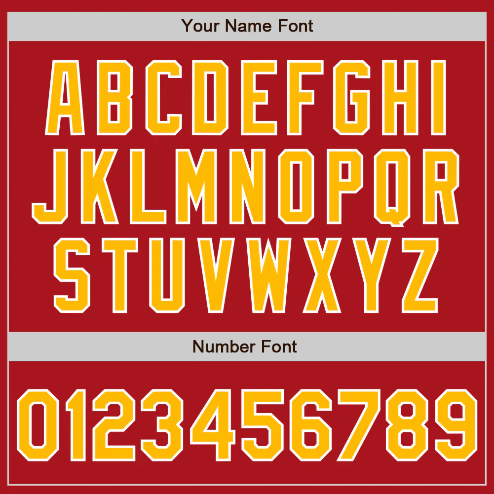 Custom Red Gold-White Authentic Two Tone Baseball Jersey - Image 5