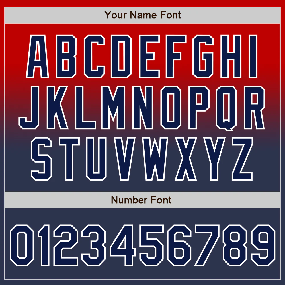 Custom Red Navy-White Authentic Fade Fashion Baseball Jersey - Image 5