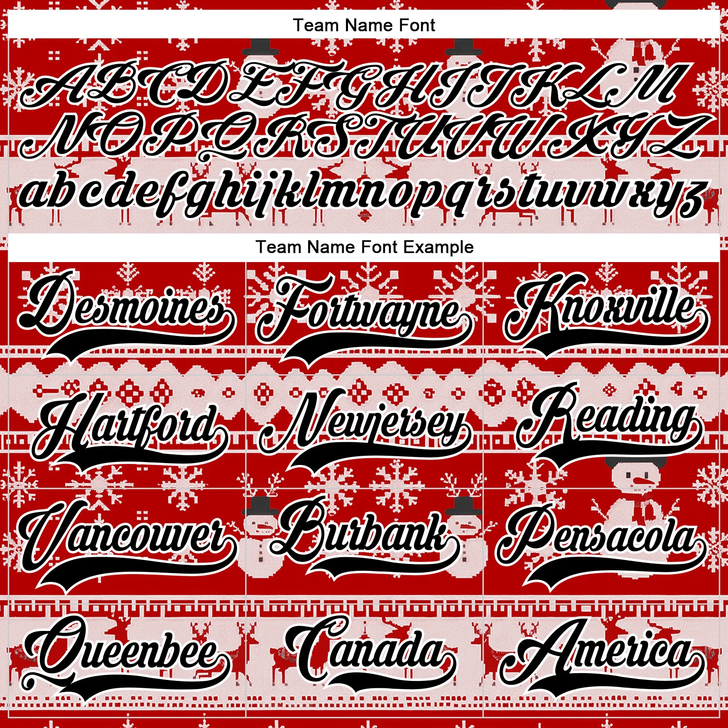 Custom Red Black-White 3D Christmas Ugly Sweater Hockey Lace Neck Jersey - Image 4