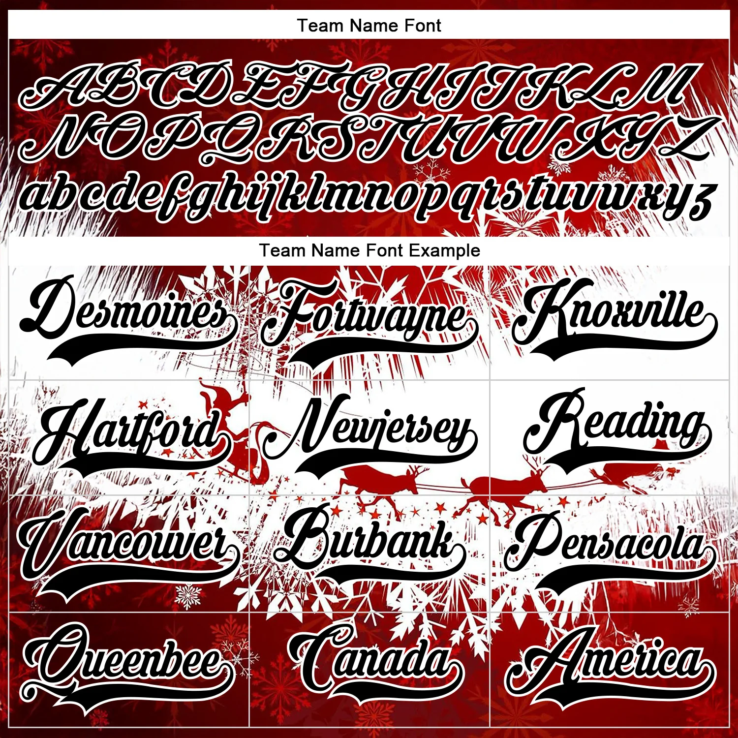 Custom Red Black-White 3D Christmas Reindeer Hockey Lace Neck Jersey - Image 4